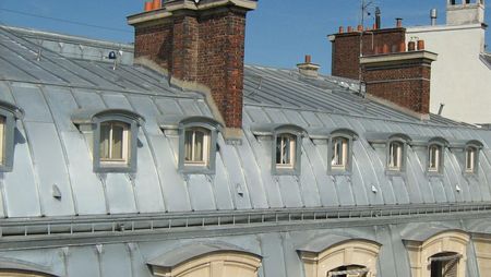 Gouttière anglaise sur bâtiment Haussmannien