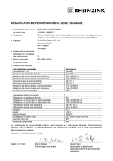 Déclaration de performance RHEINZINK-VAPOZINC PERF selon EN13859